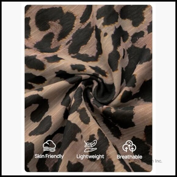 Long Sleeve Chiffon Floral Mini Dress Button Front A-Line Swing - Picture 6 of 7